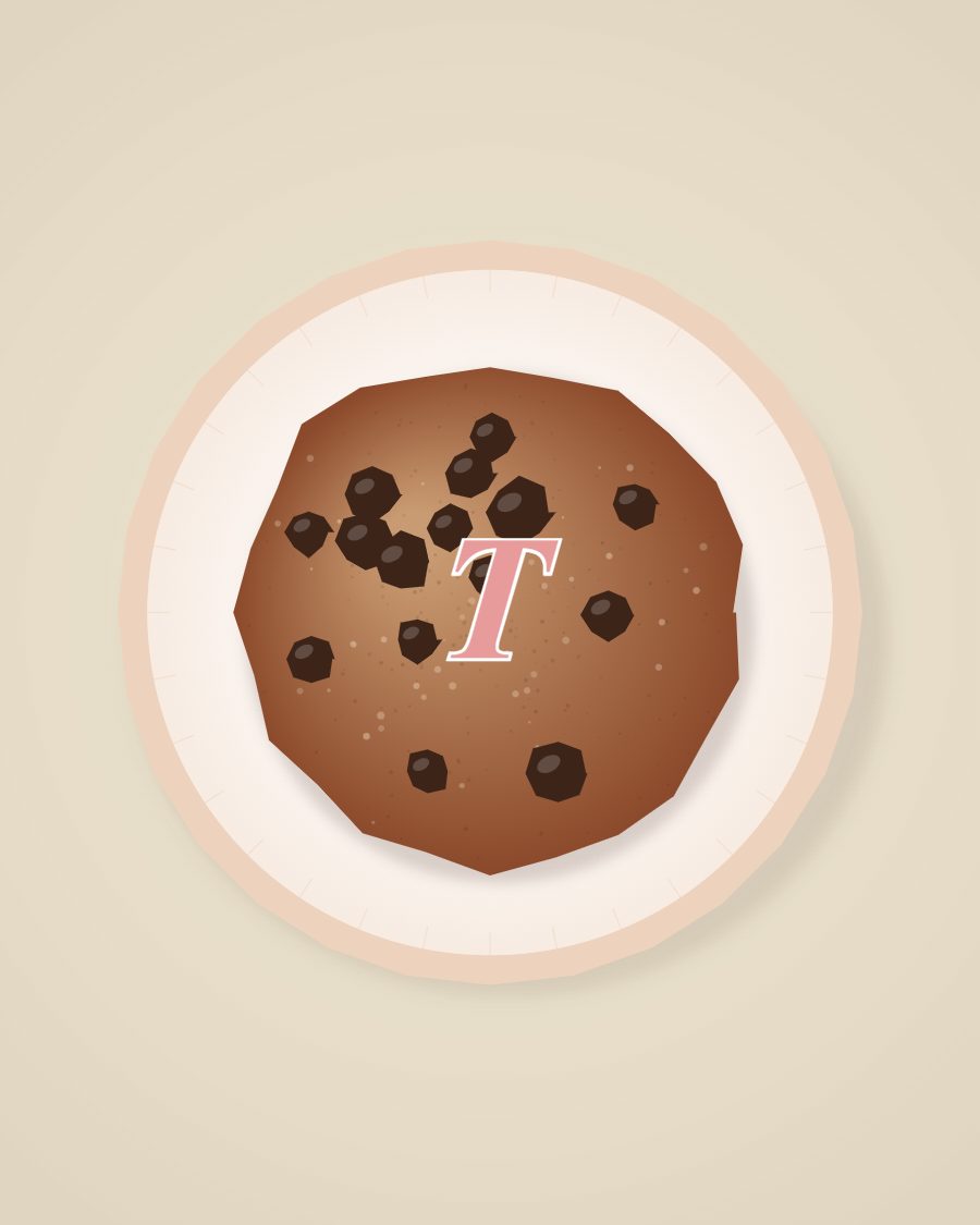 Custom monogram cookie